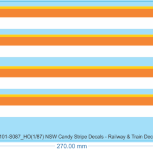 NSW Railways Candy Livery Pinstriping - N Scale Decals for Model Trains