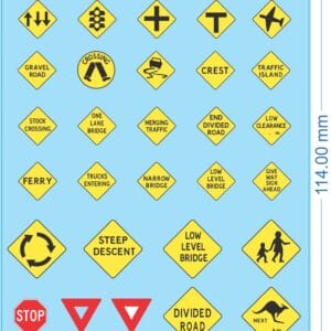 Road Signs - Australian 1970s - HO (1/87) N (1/160) - Water Decal