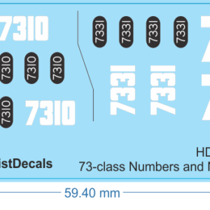 73-class Numbers and Number Boards - HO (1/87) - Railway & Train Decals