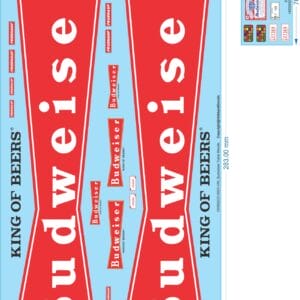 Budweiser Trailer Decals - 1/25 - Water Decals