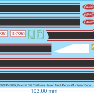 Peterbilt 359 'California Hauler' Decals: Bring Your Model to Life