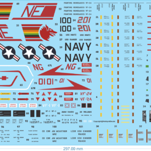 F-14A Tomcat 'VF-1 Wolfpack 1991' Decals (Expanded) - 1/48 - Water Decal