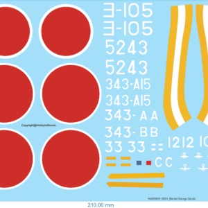 Bandai George Aircraft Decals - 1/24 - Water Decal