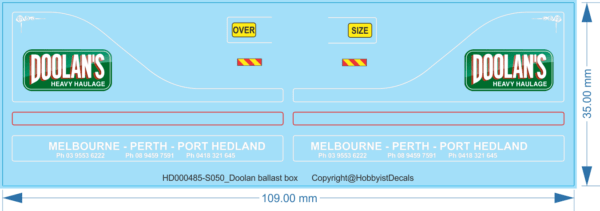 Doolan ballast box - 1/50 - Water Decal