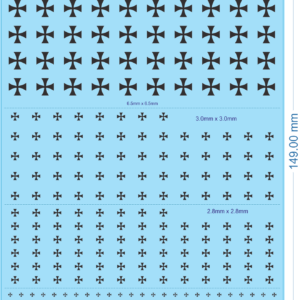 Templar Knights Cross #6 (60 x 4 sizes) – 1/72 - Water Decal