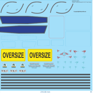 Tasman Trading Kenworth K-200 Truck Decals - 1/25 - Water Decal