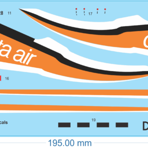 Delta Air Decals Airplane Decal - 1/24 - Water Decal