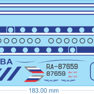 Yak-40 Airlines Aircraft decals - 1/100 - Water Decal