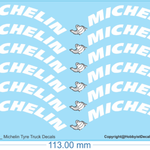 Michelin Tyre Truck Decals - 1/14 - Water Decal