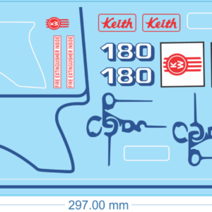 Blue Circle Cement Truck Decals - 1/25 - Water Decal